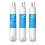 AQUA CREST EDR3RXD1 Refrigerator Water Filter, Replacement for Whirlpool EDR3RXD1, EDR3RXD1B, Filter 3, 4396841, 4396710, P1WB2, Kenmore 46-9030, Pur W10121145, W10121146, 3 Filters