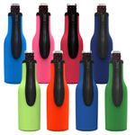 TahoeBay Beer Bottle Insulator Sleeves (Multicolor) Neoprene Coolers with Zipper for 12oz Longneck Bottles (Multicolor (8-Pack))