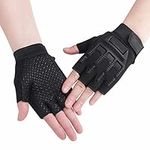 Kids Junior Cycling Gloves Non-Slip Breathable Half Finger Skateboard Bike Riding Gloves Mitten Shockproof Sports Training UV Protection Fingerless Fishing Climbing Gloves for Boys Girls Age 5-12