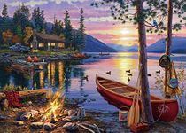 Yiting 1000 Piece Jigsaw Puzzles for Adults, Darrell Bush Canoe Lake Jigsaws Puzzle, Christmas/Hummingbirds/Flowers/Butterfly/Bird Jigsaw Puzzle, Animal World Dog Cat Sea Turtles Jigsaw Puzzle Kid Toy