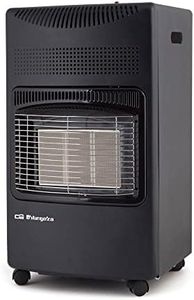 Orbegozo HCE 73 - Estufa de gas butano, cerámica, 4200 W, 3 niveles de potencia, Color Negro, 42P. x 35W x 74H centímetros