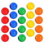 Ciieeo 50Pcs Raffle Balls Hollow Balls Small Fillable Balls Ornament with No Number for Party Favors 3CM 5 Color