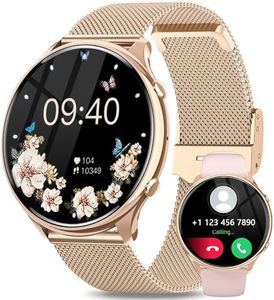 Fitonme Smartwatch Damen, 1,39" HD Touchscreen smartwatch mit Telefonfunktion, Armbanduhr mit 120+ Sportmodi Herzfrequenz SpO2 Schlafmonitor, IP67 Wasserdicht Fitnessuhr für Android iOS Roségold