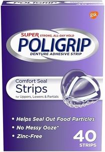 Super Poligrip Strips Size 40 Ct Poligrip Strong All Day Comfort Seal Denture Adhesive Strips