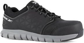 REEBOK WORK IB1036S3 Excel Light Men's Aluminium Toe, Waterproof, Athletic Safety Trainers, 44, Black