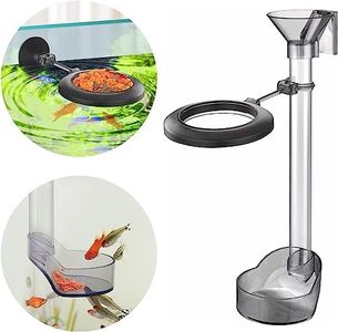 Boxtech Shrimp Feeding Dish Set, Aquarium Fish Feeder Tube Kit with Feeding Ring,Cleaning Brush for Fish Tank