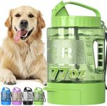 ortable Dog Travel Water Bottle, 77oz Large Portable Dog Water Bowl Dispenser, Leakproof Pet Drinking Bottle Dispenser for Hiking Camping Walking Travelling Beach Car Trips, No Spill, BPA Free,Green
