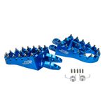 JXR Sur Ron Foot Pegs - Upgraded Pedal Rests Surron Accessories for Light Bee Dirt Bike - Anodised Aluminium Motorcycle Footpegs (Blue)