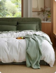 Bedsure PureWoven 100% Washed Cotton Duvet Cover Only, King, Natural White