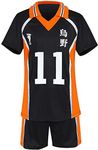 Anime Costume Jersey High School Volleyball Uniform Cosplay Shirt Shorts, 11-tsukishima Kei, Medium