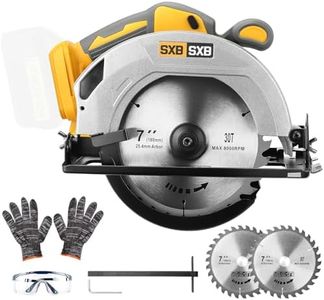 SXBSXB Circular Saw for De-Walt 20V Max Battery, 7-Inch Brushless Cordless Circular Saw, 8000 RPM, 0-45° Bevel, Power Tool for Wood PVC Cutting (Battery Not Included)