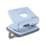 Rapesco 1359 2-Hole Metal Punch, 25 Sheet Capacity, Powder Blue