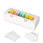 Garmeinea 30 Pack Macaron Boxes Pac