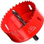 Hole Saw 3 1/4” (83mm) for Wood and Plastic, HSS Bi-Metal Hole Cutter Core Drill Bit for Drywall, PVC Boards, Fiberglass and Vent Pipes