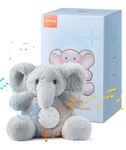 Dreamegg White Noise Machine Baby - Snuggle Elephant with Voice Recording, 21 Soothing Sounds, USB Rechargeable & Machine Washable, Timer or Continuous Play, Sleep Aid for Newborns, Nursery & Travel