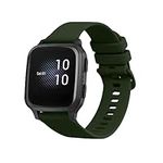 kwmobile Strap Compatible with Garmin Venu Sq Music/Sq Strap - Replacement Silicone Watch Band - Dark Green