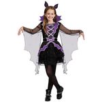 Spooktacular Creations Child Girl Miss Battiness Costume for Halloween Dress Up Party, Themed Parties, Cosplay, Everyday Play Large (10-12 yrs)