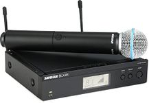 Shure BLX24R/B58 UHF Wireless Microphone System - Perfect for Church, Karaoke, Vocals - 14-Hour Battery Life, 100m Range | BETA 58A Handheld Vocal Mic, Single Channel Rack Mount Receiver | J11 Band