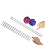 ProjectsforSchool Knitting Needle Combo No 9 Single Sided, Pair of 2 and no 10 Double Sided, Pair of 4 ( Multicolour)