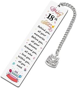 18 Year Old Girl Birthday Gifts for Daughter Granddaughter 18th Birthday Bookmarks for Best Friends Students Happy 18th Birthday Graduation Gift for Her Inspirational Bookmark Gifts for Girls