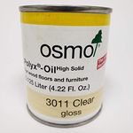 Osmo Polyx-Oil 3011 Clear Gloss (0.125L) Hardwax-Oil Wood Finish for Interior Flooring, Furniture, Doors and Woodwork