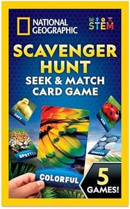 National Geographic Scavenger Hunt for Kids Card Game - Seek & Match Objects from 40 Jumbo-Sized Cards, Camping Games, Activities for Toddlers, Car Game, Kids Outdoor Activities, Stocking Stuffers