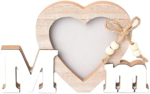 Mom Picture Frame Gifts for Mothers Day Gifts for Mom Birthday Gifts from Daughter Son Mom Photo Frame 3.5 × 3.5 Wooden Heart Mom Frame Table Accessories Gift Ideas