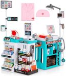 Kiddokidz Kids Doctor Playset Medical Station, Pretend Hospital Toy with Dentist, Pharmacy & Checkout Counter, Doctor Kit with Medical Accessories, Educational Role Play Toy for Toddlers, Pink