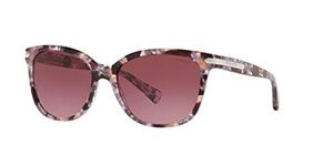 COACH Woman Sunglasses Purple Tortoise Frame, Burgundy Gradient Lenses, 57MM, Purple Tortoise, 57 mm