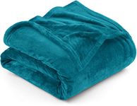 Utopia Bedding Fleece Blanket Queen Size [Turquoise, 90x90 Inch] - 300 GSM Blankets with Anti-Static Microfiber - Lightweight, Fuzzy, Cozy Blanket for Bed, Couch and Sofa - Suitable for All Seasons