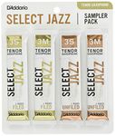 Rico DSJ-K3S D'Addario Woodwinds Select Jazz Tenor Saxophone Reed Sampler Packs, 3S/3M