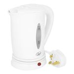 Quest 35440 Compact Travel Kettle / 0.5 litres / 600 Watt/Dual Voltage/Indicator Light/Includes 2 Cups/White