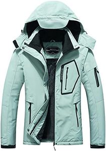 SUOKENI Women's Waterproof Warm Winter Snow Coat Hooded Raincoat Ski Snowboarding Jacket