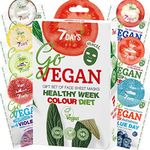 7Days Face Masks Skincare Vegan Gift Set - Organic Sheet Masks Set Moisturising, Nourishing, Hydrating, Refreshing - Natural Face Mask Beauty Gift set for Women, 7pc