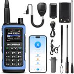 BAOFENG UV-7B Handheld Ham Radio, BT APP Programmable Two Way Radio with Aviation Receive, 1.77" Color Display, 1000CH, USB-C Charging, Frequency Copy & Flashlight, Speaker Mic for Camping