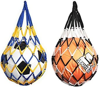 Ruikdly Bolsa de Red de fútbol 2 Pcs Pelota Bolsa de Nailon para Red de Bolas Bolsa de Red de Baloncesto Bolsa de Malla de Rugby Bolsa de Red de Voleibol Apto para Todo Tipo de Bolas