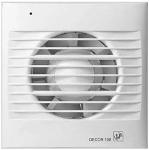 Soler & Palau DECOR-100CR Ventilateur électrique Salle de Bain Blanc Moderne 13 Watts Exhaust Fan Design Circulation d'air