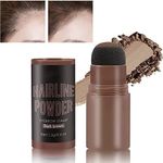 Wazdorf Natural Hairline Powder, Hair Shading Sponge Pen, Hairline Shadow Powder Stick, Quick Hair Root Touch-Up, Paired With 2 Pairs Of Eyebrow Stamp (Dark Brown)