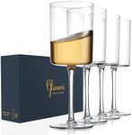 Square Wine Glasses Set of 4, Cryst