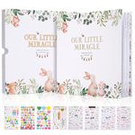 Baby Memory Book - Our Little Miracle,248 Pages Baby Books for Parents,First 5 Years Baby Photo Album for Boys Girls - Baby Journal Scrapbook From Birth, Newborn Baby Gifts