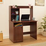 Green Soul Alpine Study Table | 1-Year Warranty | Writing, Computer Desk for Students, Adults, Professionals | Engineered Wood | Rolex Brown Finish | Surface Top, Shelves| Installation Provided