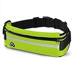 E Tronic Edge Running Belt - Unisex, Water-Resistant Waist Bag for Sports & Exercise - Fanny Pack w/Zipper Pocket fits Phone, Keys & Cash - Neon