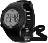 EZON T037 Sports Wristwatch Digital Heart Rate Monitor Outdoor Running Watch Alarm Chronograph with Chest Strap