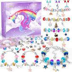 ZOOI Unicorn Gifts for Girls Gifts for Teenage Girls, Stocking Fillers Kids for Girls Toys, Gifts for 5-13 Year Old Girls Birthday Presents Jewellery Bracelet Making Kit, Arts and Crafts for Kids