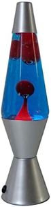 EOE Lava Table Lamp, 36 cm Height, Blue/Ruby