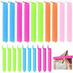 20 Pcs Bag Clips for Food Storage, Freezer Bag Clips Fridge Sealing Storage Clips Plastic Bag Sealing Clips Multicoloured Reusable for Snacks, Coffee, Food & Sandwich(2 Sizes)