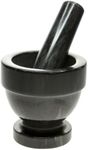 Fox Run Marble Mortar and Pestle Set, Black, 4.5"