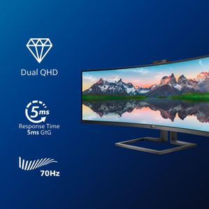 Philips 49" Curved QHD Monitor – UltraWide Display