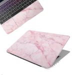 Galaxsia™ Pink Marble D2 Top+Wrist Pad Vinyl Laptop Skin/Sticker/Cover Upto 15.6 Inches Laptops Laminated-Removable-HD Quality Compatible for Hp-Dell-Sony-Lenovo-Asus etc.(15x10 Inches)