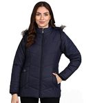 Ellipse FASHION Nylon Jacket For Girls Jacket For Womens Latest Solid Color Stylish Long Jacket/Women's Quilted Jacket Full Sleeves Winter Jacket Girls Winter Wear Jacket (Blue, M)